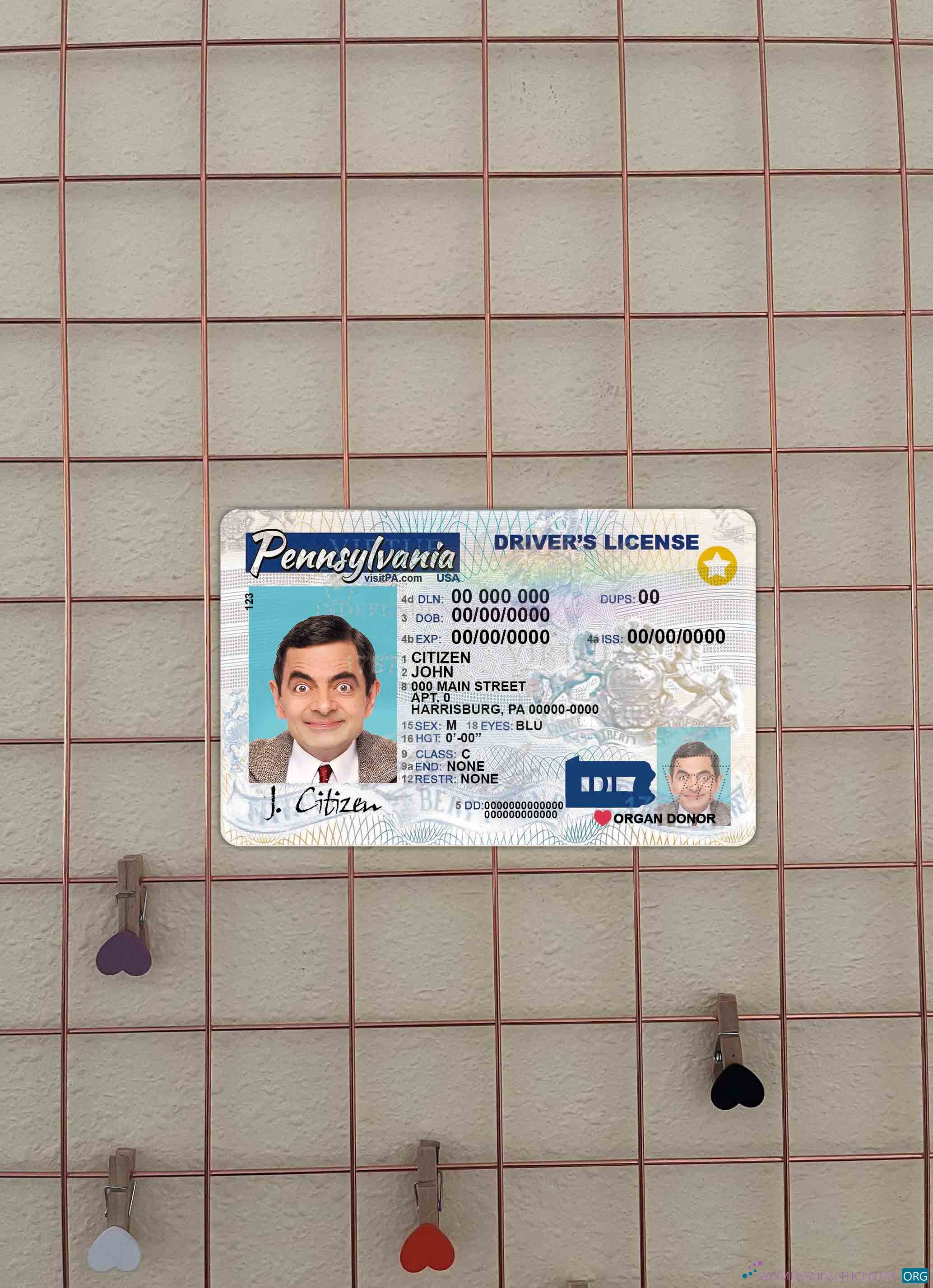 Download USA Pensylvania DL photolook FRONT Photoshop template